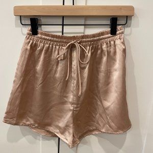 Blush Satin Shorts